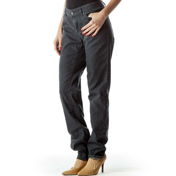 prAna Dark Gray Print Straight-Leg Pants - Picture 2 of 5